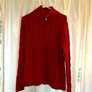 Eddie Bauer heavy red sweater. XL.